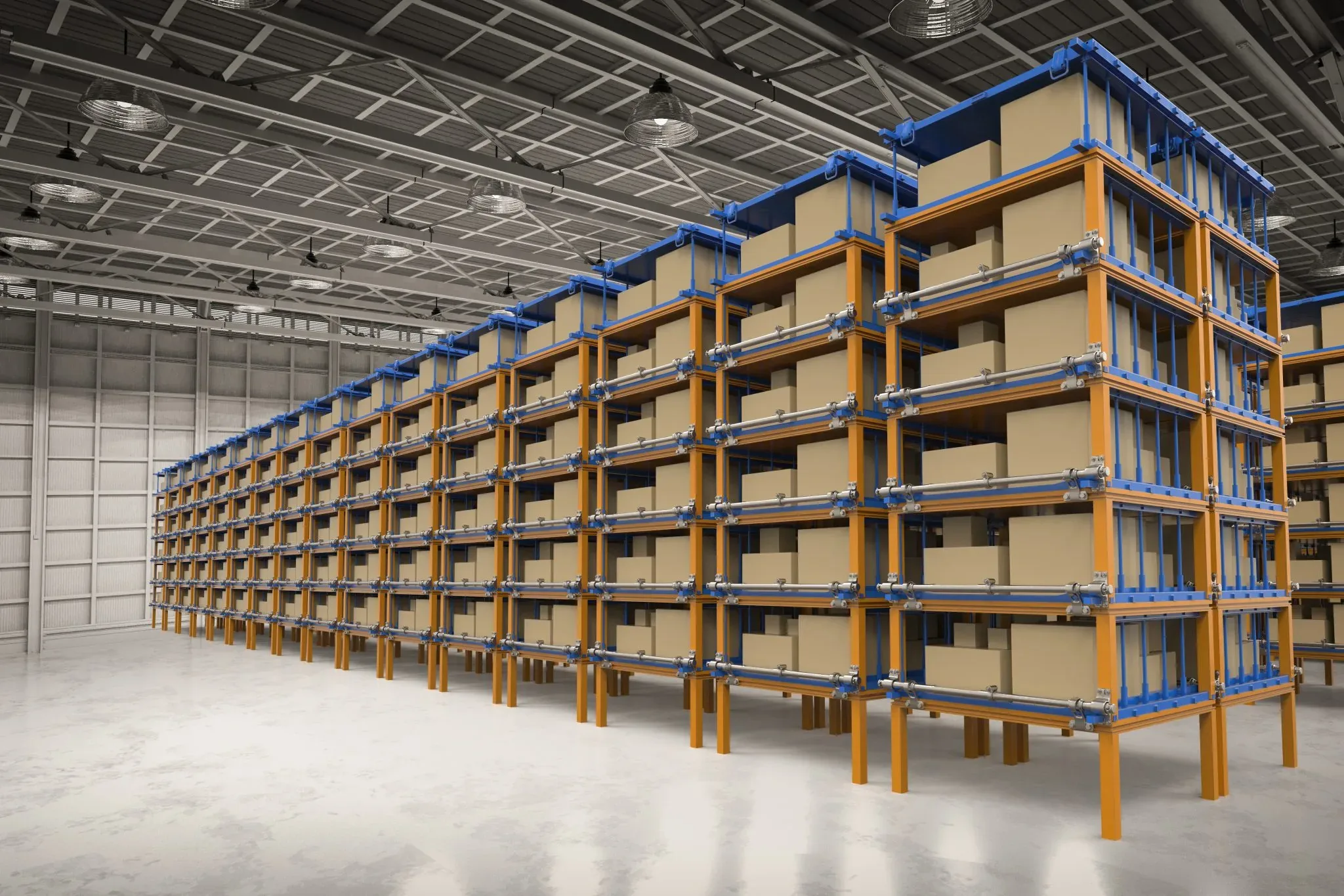 Warehouse storage system in a Dallas-Fort Worth facility
